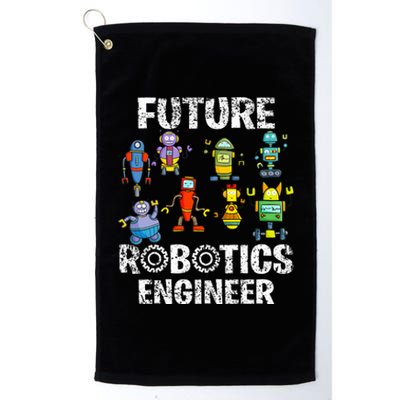 Future Robotics Engineer Funny Robot Engineering Platinum Collection Golf Towel