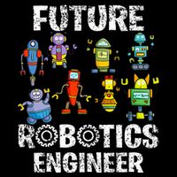 Future Robotics Engineer Funny Robot Engineering Cropped Pullover Crew