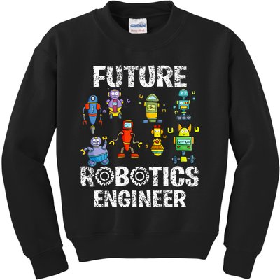 Future Robotics Engineer Funny Robot Engineering Kids Sweatshirt