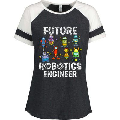 Future Robotics Engineer Funny Robot Engineering Enza Ladies Jersey Colorblock Tee