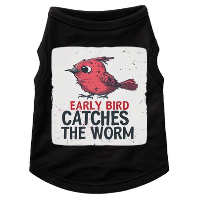 Funny Red Early Bird Costume For Worm Idiom Speech Lovers Doggie Tank