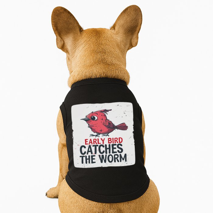 Funny Red Early Bird Costume For Worm Idiom Speech Lovers Doggie Tank