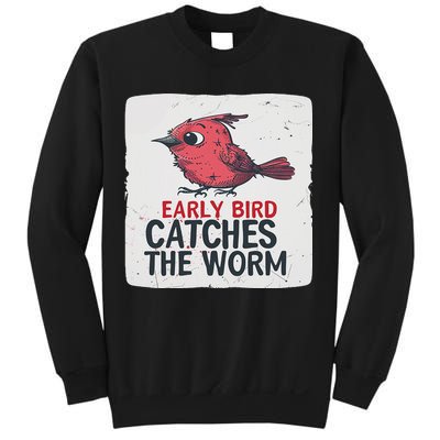 Funny Red Early Bird Costume For Worm Idiom Speech Lovers Sweatshirt
