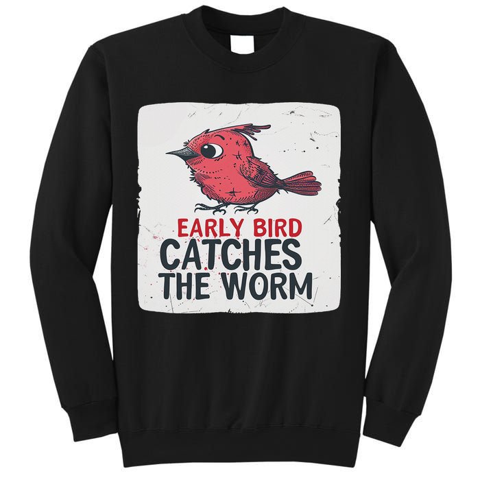 Funny Red Early Bird Costume For Worm Idiom Speech Lovers Sweatshirt