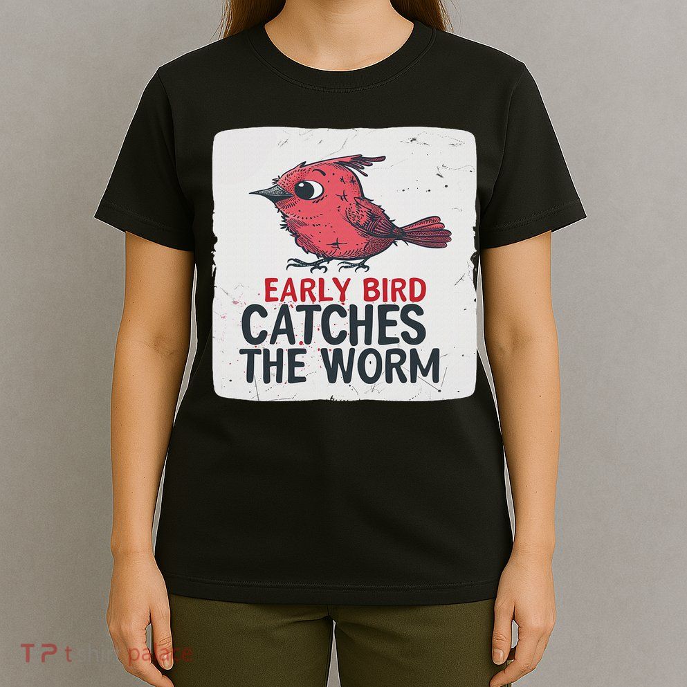 Funny Red Early Bird Costume For Worm Idiom Speech Lovers T-Shirt