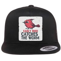 Funny Red Early Bird Costume For Worm Idiom Speech Lovers Flat Bill Trucker Hat
