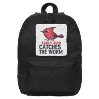 Funny Red Early Bird Costume For Worm Idiom Speech Lovers 16 in Basic Backpack