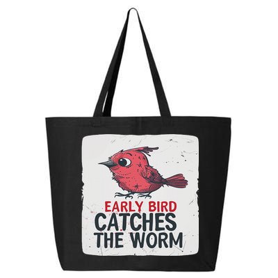 Funny Red Early Bird Costume For Worm Idiom Speech Lovers 25L Jumbo Tote