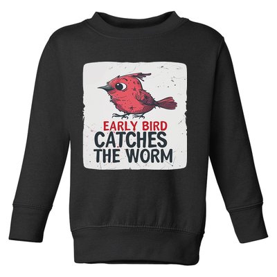 Funny Red Early Bird Costume For Worm Idiom Speech Lovers Toddler Sweatshirt