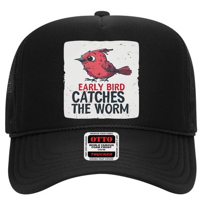 Funny Red Early Bird Costume For Worm Idiom Speech Lovers Trucker Hat
