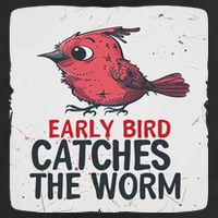 Funny Red Early Bird Costume For Worm Idiom Speech Lovers Golf Towel