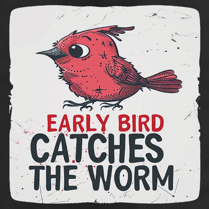 Funny Red Early Bird Costume For Worm Idiom Speech Lovers Golf Towel