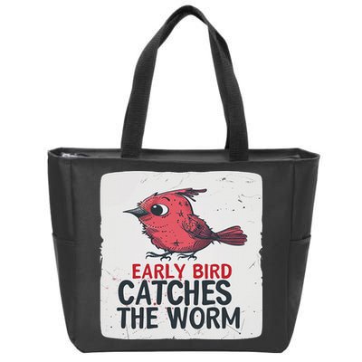 Funny Red Early Bird Costume For Worm Idiom Speech Lovers Zip Tote Bag