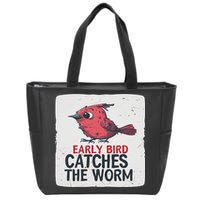 Funny Red Early Bird Costume For Worm Idiom Speech Lovers Zip Tote Bag