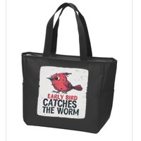 Funny Red Early Bird Costume For Worm Idiom Speech Lovers Zip Tote Bag