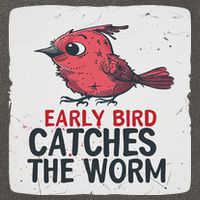Funny Red Early Bird Costume For Worm Idiom Speech Lovers Cotton Canvas Backpack