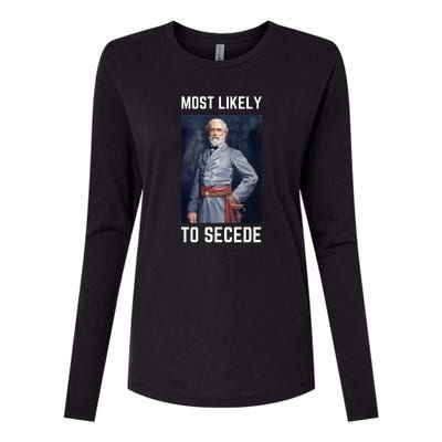 Funny Robert E. Lee Secede Civil War Secession Womens Cotton Relaxed Long Sleeve T-Shirt