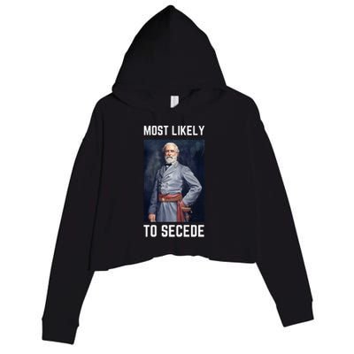 Funny Robert E. Lee Secede Civil War Secession Crop Fleece Hoodie