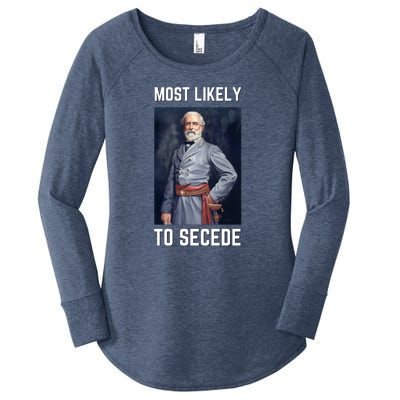 Funny Robert E. Lee Secede Civil War Secession Women's Perfect Tri Tunic Long Sleeve Shirt