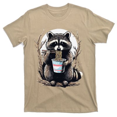 Funny Raccoon Eating Instant Noodle Cup Gifts T-Shirt