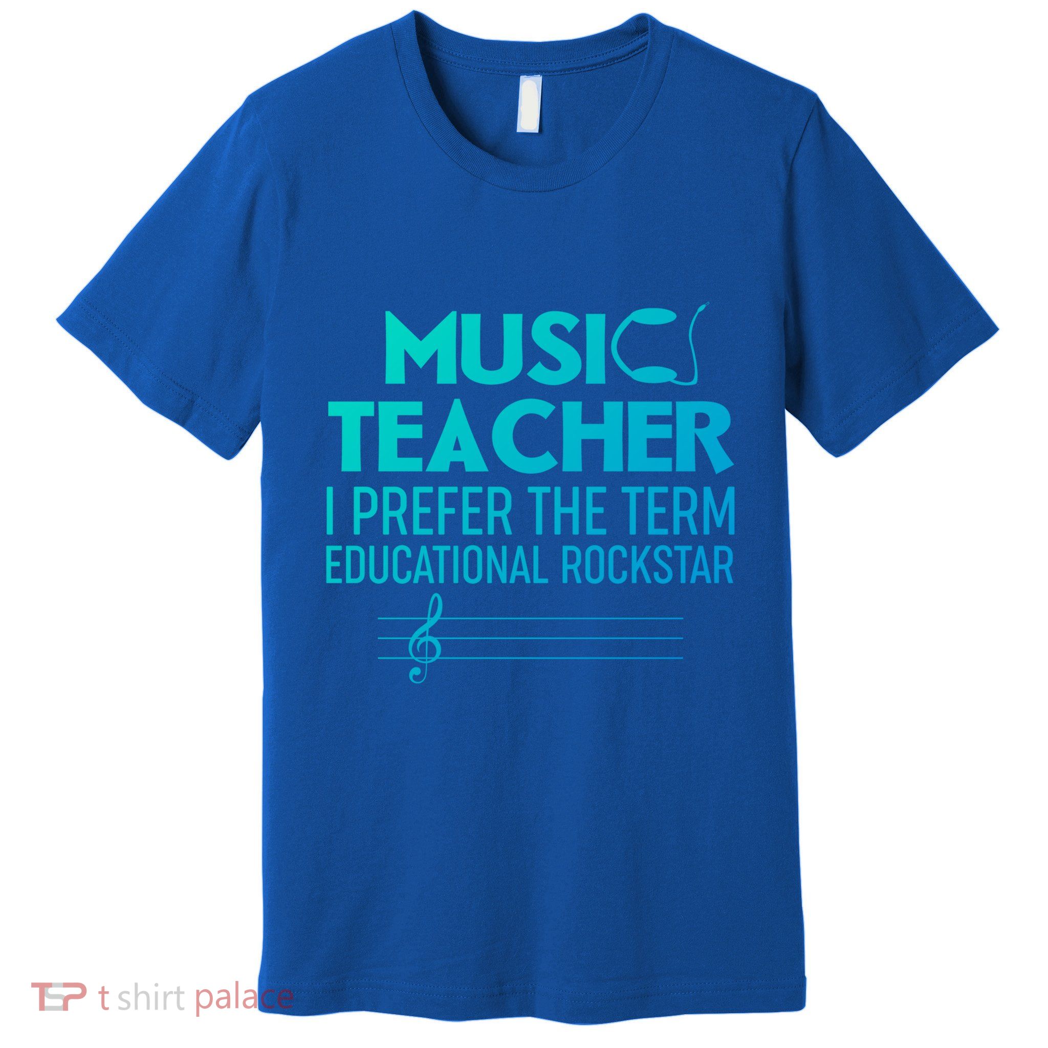Funny Retro Educational Rockstar Music Teacher Gift Premium T-Shirt