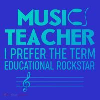 Funny Retro Educational Rockstar Music Teacher Gift Premium T-Shirt