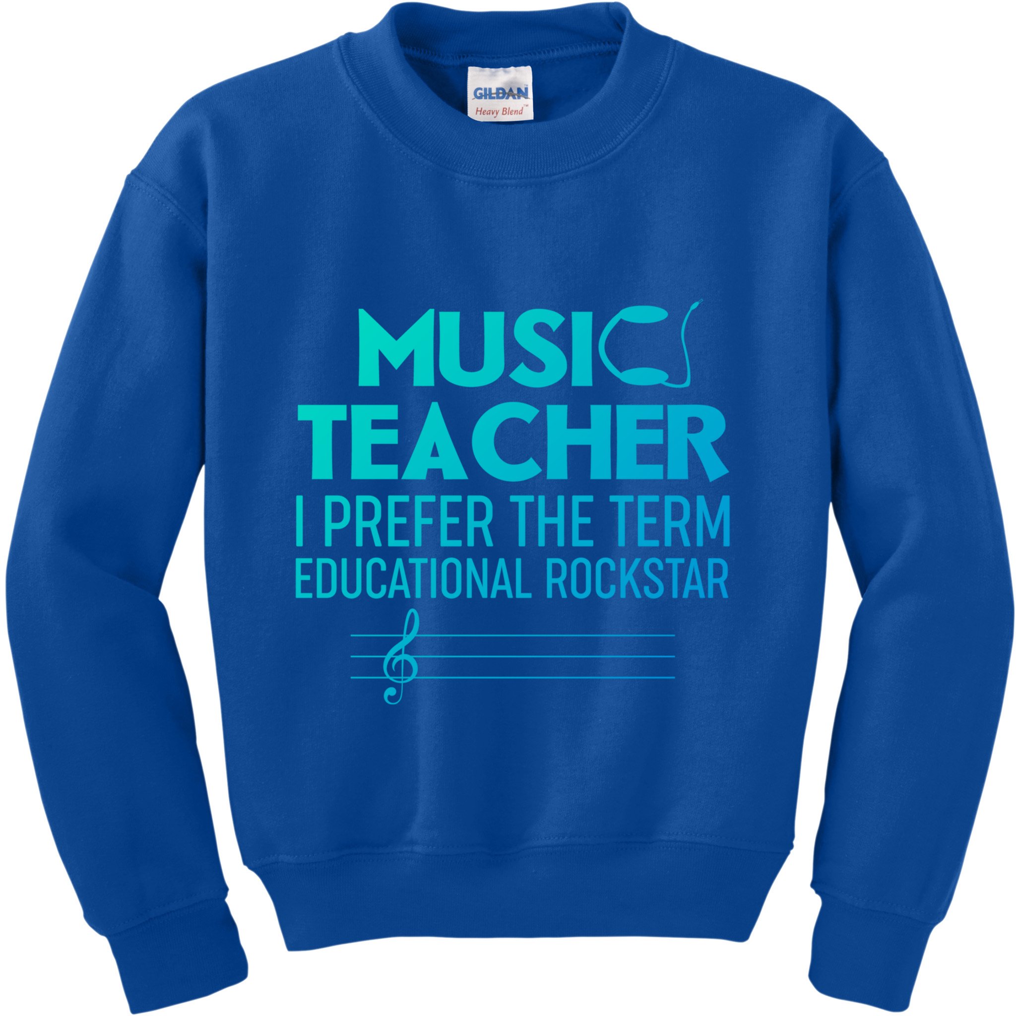 Funny Retro Educational Rockstar Music Teacher Gift Kids Sweatshirt
