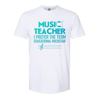 Funny Retro Educational Rockstar Music Teacher Gift Softstyle® CVC T-Shirt