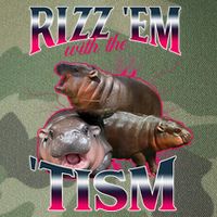 Funny Rizz Em With The Tism Meme Moo Deng Baby Hippo Legacy Tie Dye Trucker Hat