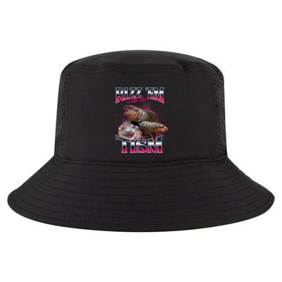 Funny Rizz Em With The Tism Meme Moo Deng Baby Hippo Cool Comfort Performance Bucket Hat
