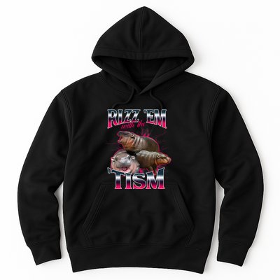 Funny Rizz Em With The Tism Meme Moo Deng Baby Hippo Hoodie