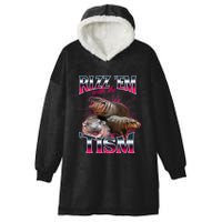 Funny Rizz Em With The Tism Meme Moo Deng Baby Hippo Hooded Wearable Blanket