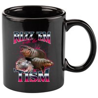 Funny Rizz Em With The Tism Meme Moo Deng Baby Hippo 11oz C Handle Ceramic Mug