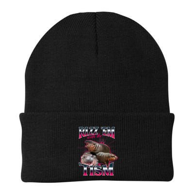 Funny Rizz Em With The Tism Meme Moo Deng Baby Hippo Beanie