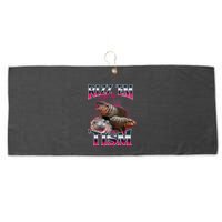 Funny Rizz Em With The Tism Meme Moo Deng Baby Hippo Large Microfiber Waffle Golf Towel