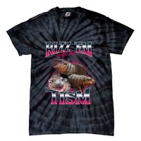 Funny Rizz Em With The Tism Meme Moo Deng Baby Hippo Tie-Dye T-Shirt