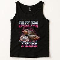 Funny Rizz Em With The Tism Meme Moo Deng Baby Hippo Tank Top
