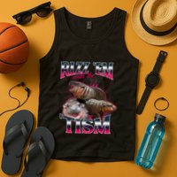 Funny Rizz Em With The Tism Meme Moo Deng Baby Hippo Tank Top