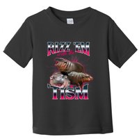Funny Rizz Em With The Tism Meme Moo Deng Baby Hippo Toddler T-Shirt