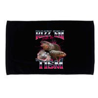 Funny Rizz Em With The Tism Meme Moo Deng Baby Hippo Microfiber Hand Towel