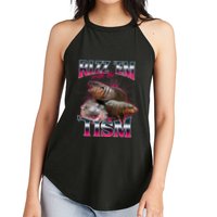 Funny Rizz Em With The Tism Meme Moo Deng Baby Hippo Women's Perfect Tri Rocker Tank