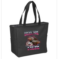 Funny Rizz Em With The Tism Meme Moo Deng Baby Hippo Zip Tote Bag