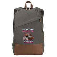 Funny Rizz Em With The Tism Meme Moo Deng Baby Hippo Cotton Canvas Backpack