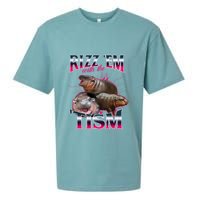 Funny Rizz Em With The Tism Meme Moo Deng Baby Hippo Sueded Cloud Jersey T-Shirt