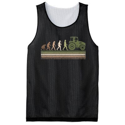 Funny Retro Evolution Tractor Farmer Farming Agriculture Mesh Reversible Basketball Jersey Tank