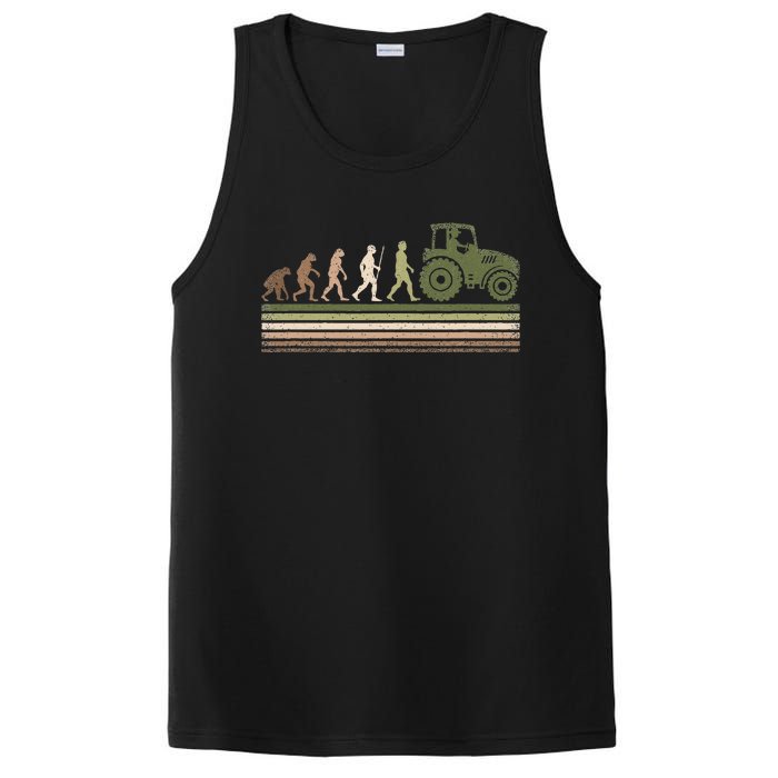 Funny Retro Evolution Tractor Farmer Farming Agriculture PosiCharge Competitor Tank