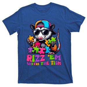 Funny Rizz Em With The Tism Groovy Opossum Meme Autism Gift T-Shirt