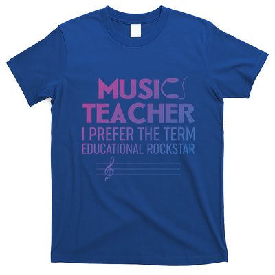 Funny Retro Educational Rockstar Music Teacher Gift T-Shirt