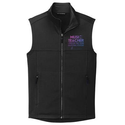 Funny Retro Educational Rockstar Music Teacher Gift Collective Smooth Fleece Vest