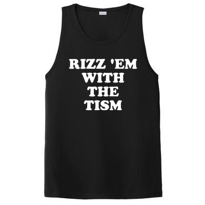 Funny Rizz Em With The Tism Autism Meme Great Gift PosiCharge Competitor Tank